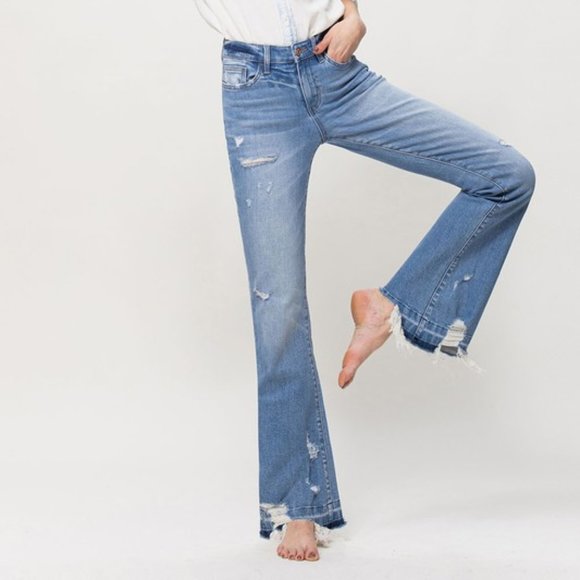 *NEW* Vervet by Flying Monkey High-Rise Flare Jeans - Picture 2 of 10